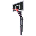 First Team Slam In-Ground Adjustable Basketball Hoop - black backboard