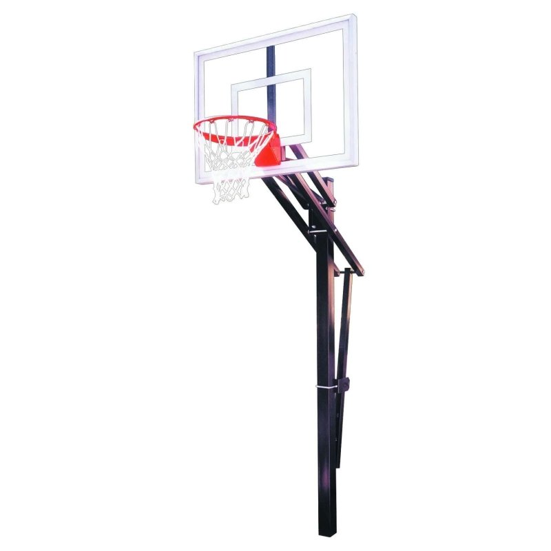 First Team Slam In-Ground Adjustable Basketball Hoop - assembled