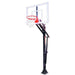 First Team Slam In-Ground Adjustable Basketball Hoop - red rim with white border