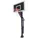 First Team Slam In-Ground Adjustable Basketball Hoop - black backboard with white border