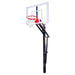 First Team Slam In-Ground Adjustable Basketball Hoop - clear backboard