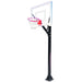 First Team Sport In-Ground Fixed Height Basketball Hoop - red rim