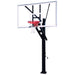 First Team Stainless Olympian In-Ground Adjustable Basketball Hoop - clear backboard