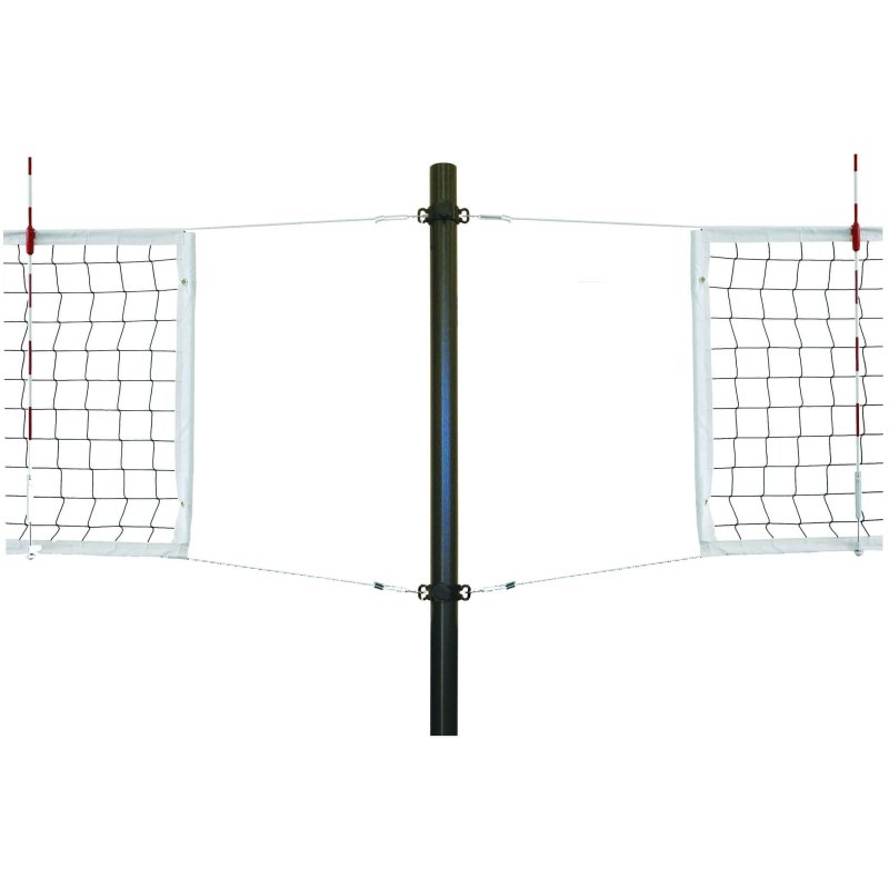 First Team Stellar 3 1/2" Aluminum Recreational Volleyball Net System - nets attached to pole