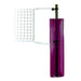 First Team Stellar 3 1/2" Aluminum Recreational Volleyball Net System - pole with purple padding 3D image