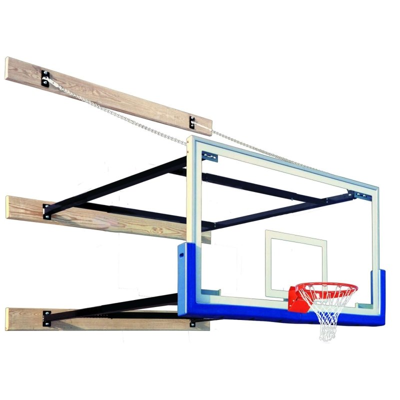 First Team SuperMount68 Wall Mount Basketball Hoop - wallmounted side view