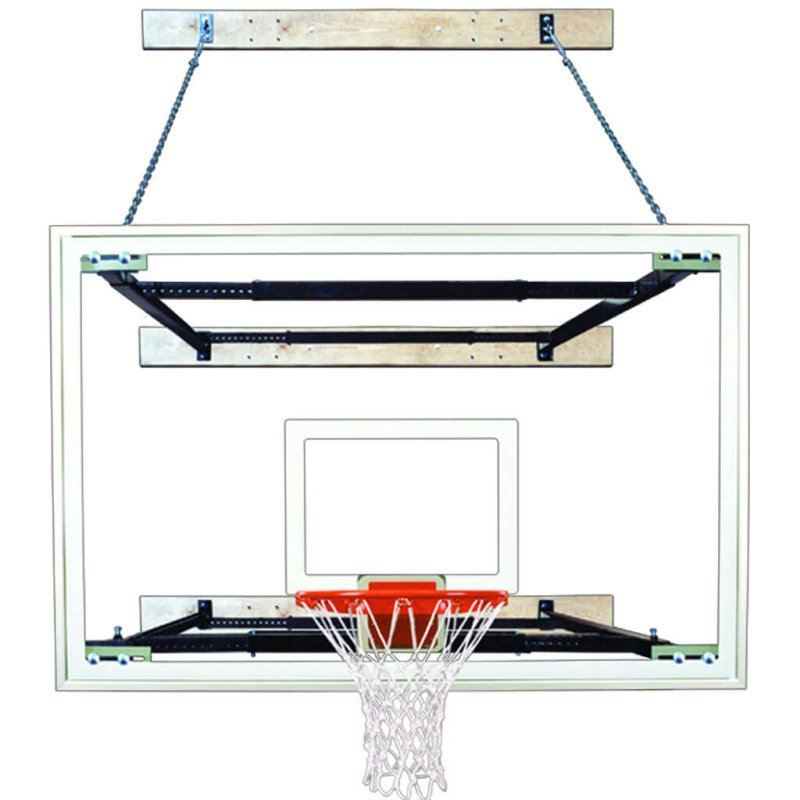 First Team SuperMount68 Wall Mount Basketball Hoop - backboard without padding