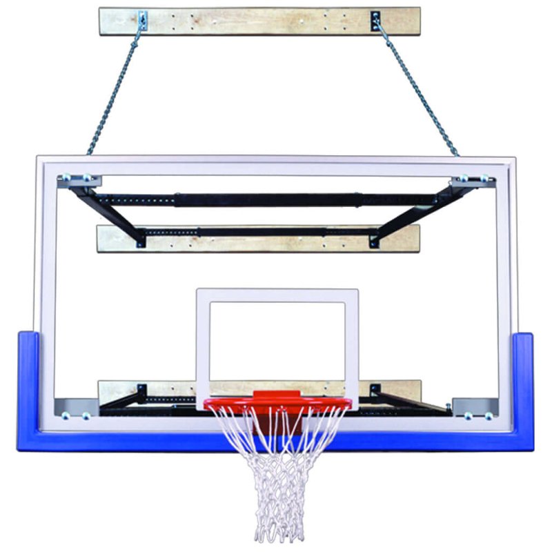 First Team SuperMount68 Wall Mount Basketball Hoop - backboard with blue padding