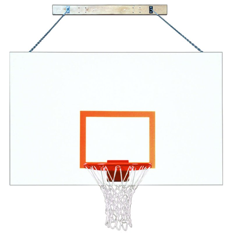 First Team SuperMount82 Wall Mount Basketball Hoop - white and orange backboard 