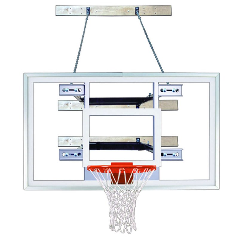 First Team SuperMount82 Wall Mount Basketball Hoop - wall mounted front view