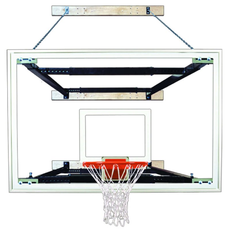 First Team SuperMount82 Wall Mount Basketball Hoop - red rim