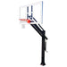 First Team Titan In-Ground Adjustable Basketball Hoop - red rim with net