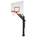 First Team Titan In-Ground Adjustable Basketball Hoop - white and red backboard