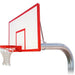 First Team Tyrant In-Ground Fixed Height Basketball Hoop - red backboard