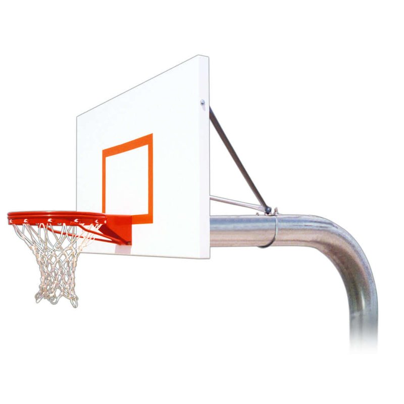 First Team Tyrant In-Ground Fixed Height Basketball Hoop - white backboard