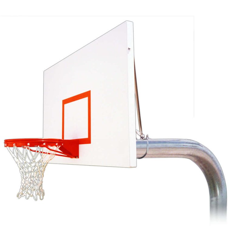 First Team Tyrant In-Ground Fixed Height Basketball Hoop - red rim