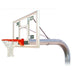 First Team Tyrant In-Ground Fixed Height Basketball Hoop - red rim with net