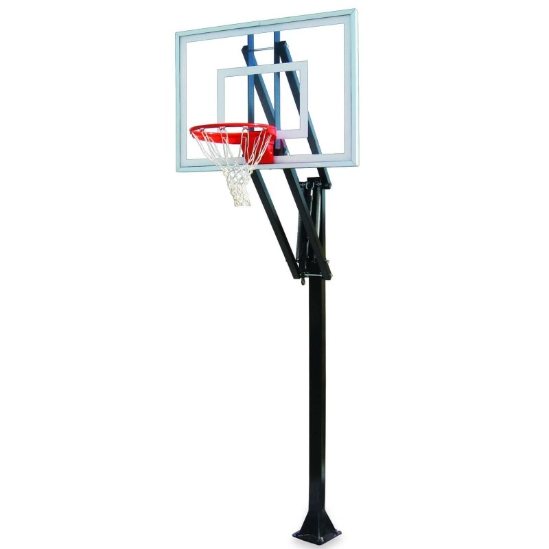 First Team Vector In-Ground Adjustable Basketball Hoop - metal post