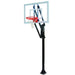 First Team Vector In-Ground Adjustable Basketball Hoop - red rim with net