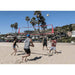 Powernet Freestanding Volleyball Warm Up Net 1178 - with several people playing 