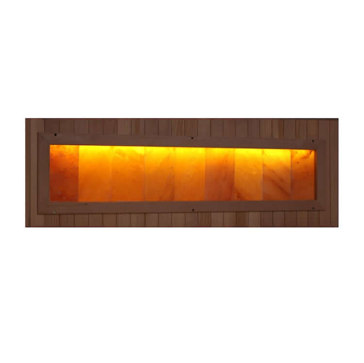 Golden Designs 1-2-Person Full Spectrum PureTech™ Near Zero EMF FAR Infrared Sauna with Himalayan Salt Bar (Canadian Hemlock) - Himalayan salt bar