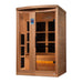 Golden Designs 2-Person "Hotel Edition" Full Spectrum PureTech™ Near Zero EMF FAR Infrared Sauna with Himalayan Salt Bar (Canadian Hemlock) - Image of sauna with sauna panels visible from inside