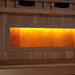 Golden Designs 3-Person Corner Full Spectrum PureTech™ Near Zero EMF FAR Infrared Sauna with Himalayan Salt Bar (Canadian Hemlock) - Himalayan salt bar close up image