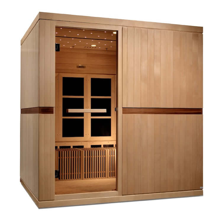 Golden Designs Catalonia 8-person PureTech™ Near Zero EMF (Under 2MG) FAR Infrared Sauna (Canadian Hemlock) -