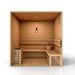 Golden Designs Copenhagen Edition 3 Person Traditional Steam Sauna - Canadian Red Cedar - Interior without door and windows