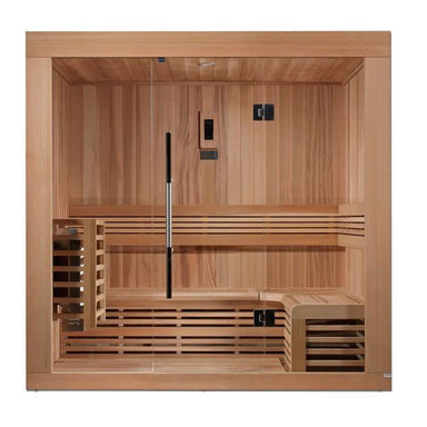 Golden Designs Copenhagen Edition 3 Person Traditional Steam Sauna - Canadian Red Cedar -