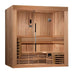 Golden Designs Copenhagen Edition 3 Person Traditional Steam Sauna - Canadian Red Cedar - Front view of wooden sauna