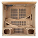 Golden Designs Monaco 6-person PureTech™ Near Zero EMF FAR Infrared Sauna (Canadian Hemlock) - Interior view without door