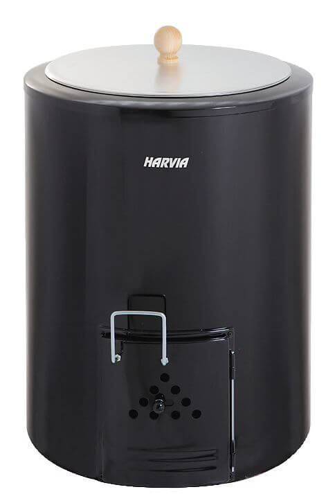 Harvia Cauldron Water Heater - in black body with white lid