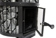 Harvia Legend GreenFlame Series 240 Wood Stove Sauna Heater - black stove with handle