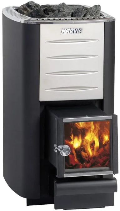 Harvia M Series 16.5 kW Wood Sauna Stove with Exterior Feed