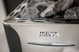 Harvia PRO 20 Series 24kW Wood Stove Sauna Heater - brand name close-up 