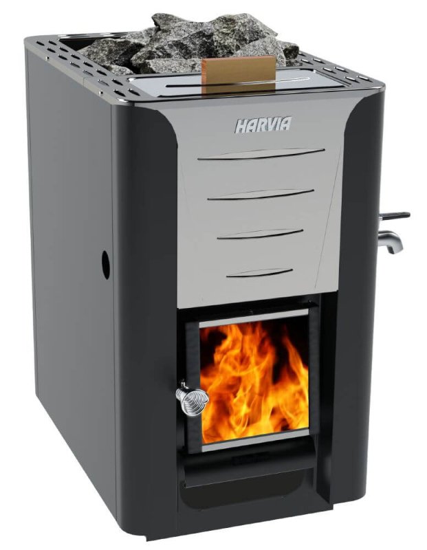 Harvia Pro Series 20 Wood Stove Sauna Heater with Water Tank