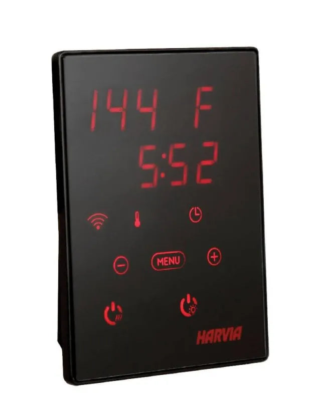 Harvia Xenio WiFi Remote Control - black screen with red lights