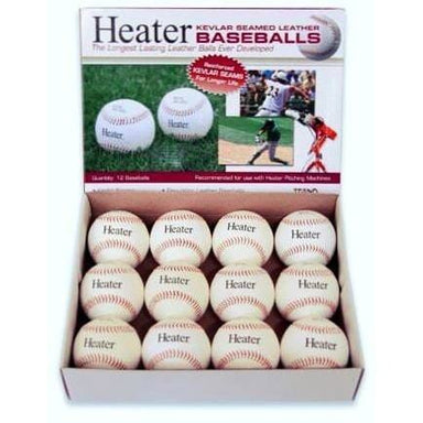 Heater Leather Pitching Machine Baseballs - 12 Pack