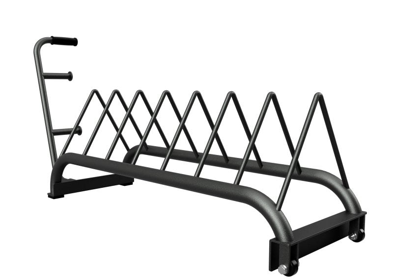 Horizontal Bumper Plate Rack - black metal rack