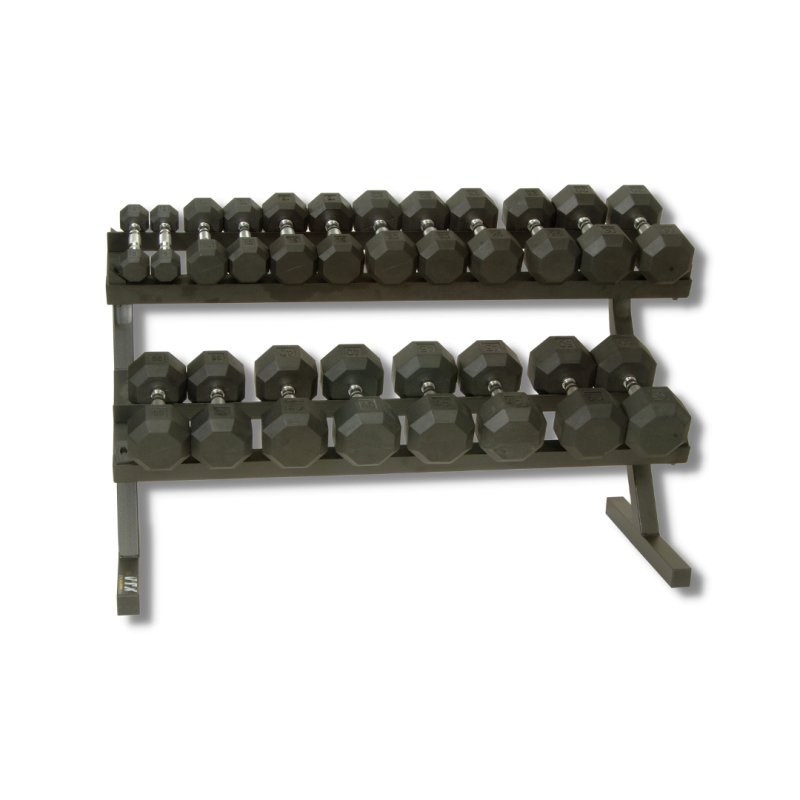 Horizontal Dumbbell Rack - with differnt sizes of dumbbells