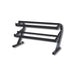 Horizontal Dumbbell Rack - black metal bars