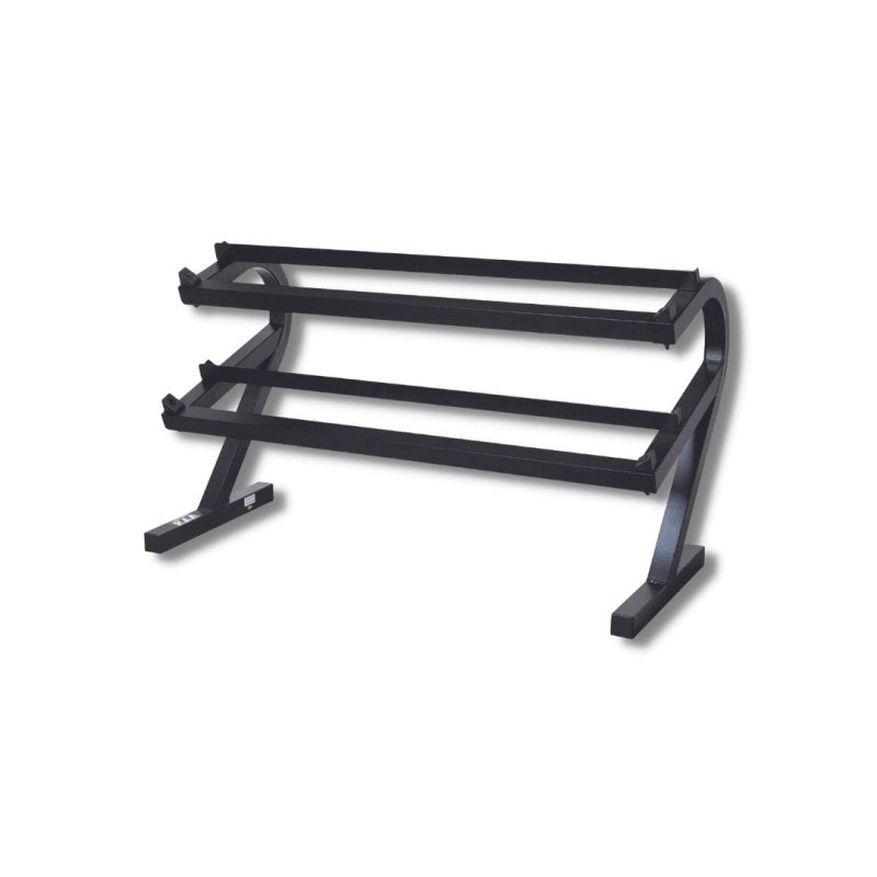 Horizontal Dumbbell Rack - black metal bars