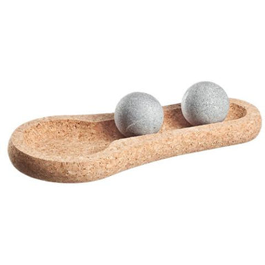 Hukka SoleJoy Sauna Massage Stones with Natural Cork Base