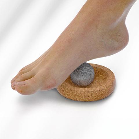 Hukka Mini SoleJoy Sauna Massage Stone with Natural Cork Base