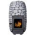 HUUM HIVE Heat 12 Wood Burning Sauna Stove - metal basket filled with stone with flaming stove 