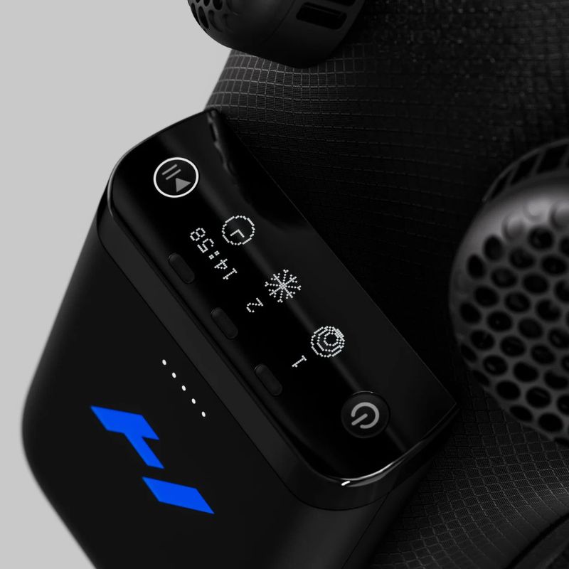 Hyperice X 2 Shoulder - close up images of the settings