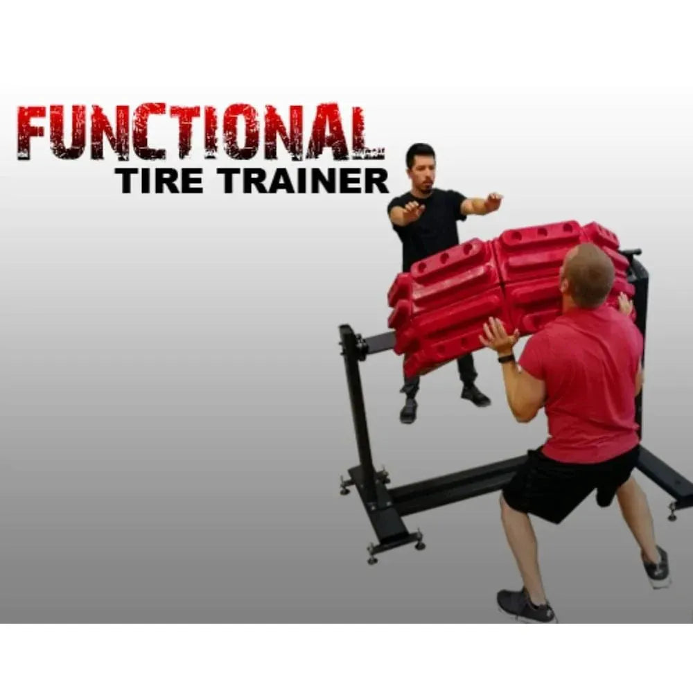 Marpo Tire Flip Machine - Image of 2 men lifting tire flip machine 