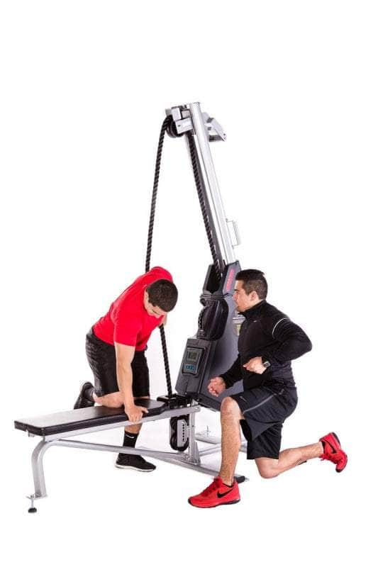 Marpo VMX Rope Trainer Multi-Mode - a man working out with another man supporting him