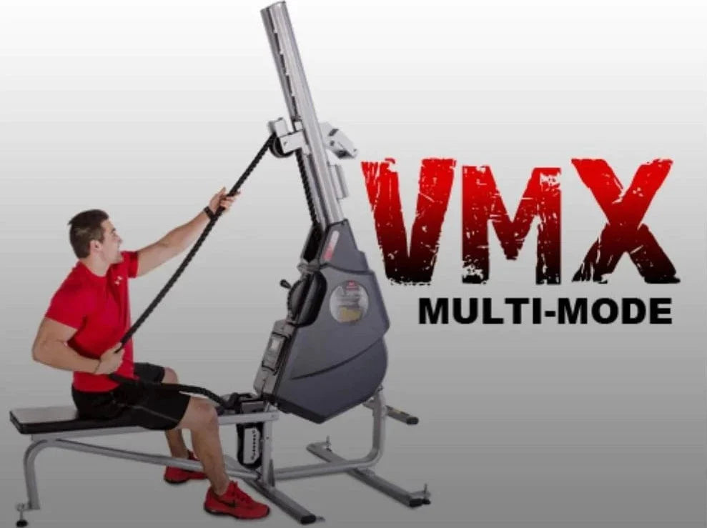 Marpo VMX Rope Trainer Multi-Mode - a man pulling rope while sitting on machine